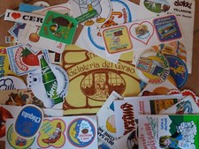 ADESIVI VINTAGE ANNI 70 - 80 A SCELTA ALIMENTARI GELATI CARAMELLE CIOCCOLATO LAT