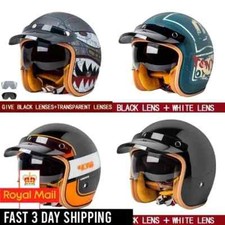 DOT Retro Open Face Mezzo Casco Moto Moto Vintage