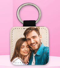 Portachiavi  Personalizzato con foto 2 -idea regalo ,coppia,lui Lei,unisex ,home