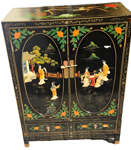 Credenza lacca cinese rilievi - credenza,