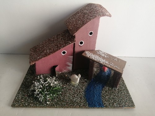 Grande casa cartone - casa, decorato