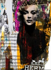 Collage stampa Marilyn Monroe vs. Mozart 90x120 Galleria Stampa/Pop Art/Street Art