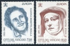 Vaticano 1009-1010, MNH. Mi 1179-1180.EUROPA CEPT-1996.Baretta Molla,Edith Stein.
