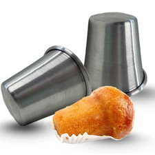 6 Formine Babà' Forma Stampo Stampi Bicchiere Alluminio cm 7x8h Ruoto Baba'