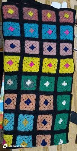 Coperta lana vintage fatta - coperta,