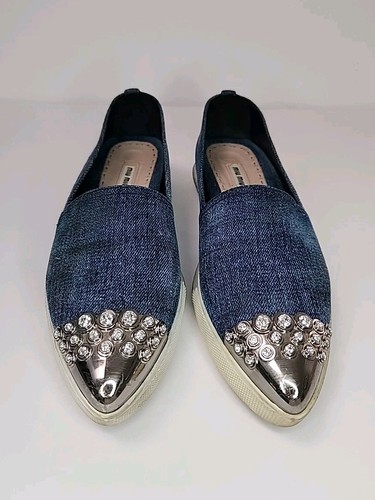 Mocassini miu denim bling - mocassini,