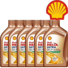 SHELL 0W30 Olio motore Auto Helix Ultra ECT Diesel e benzina C2/C3 6 LT LITRI