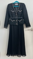 Abito chiffon nero boucle