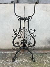 PORTAVASO IN FERRO BATTUTO DECORATO '900