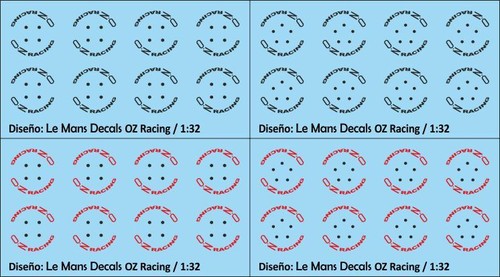 Decals llantas racing tipo - decals, oz