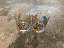 lotto 2 vecchi bicchieri nutella pantera rosa