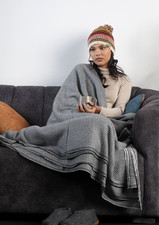 Coperta 100% cashmere fantasia