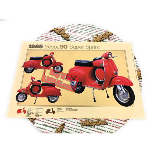 Poster vespa tecnica - poster,