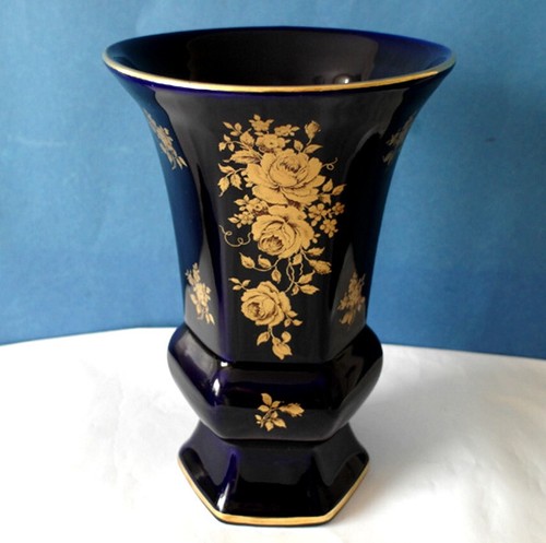 Vaso porcellana blu cobalto - vaso,