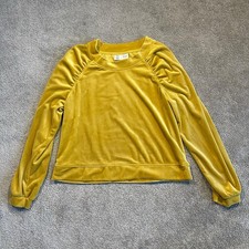 Anthropologie Saturday Sunday Kamira Felpa Ruched Donna Giallo Medio