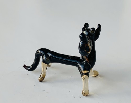 Cane statuina in vetro - statuina,