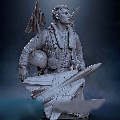 Busto pilota stampa model - pilota,