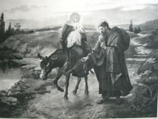 stampa antica FUITE EN EGIPTE