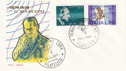 Marconi 1874 1974 fdc - ,