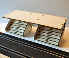 Tribuna coperta pista slot car - tribuna,