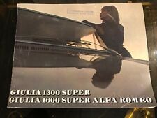 BROCHURE catalogo CAR BOLOGNA ALFA ROMEO GIULIA NUOVA SUPER 1300 1600 EPOCA