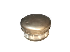 Contenitore crema Vintage, in vetro con tappo in peltro