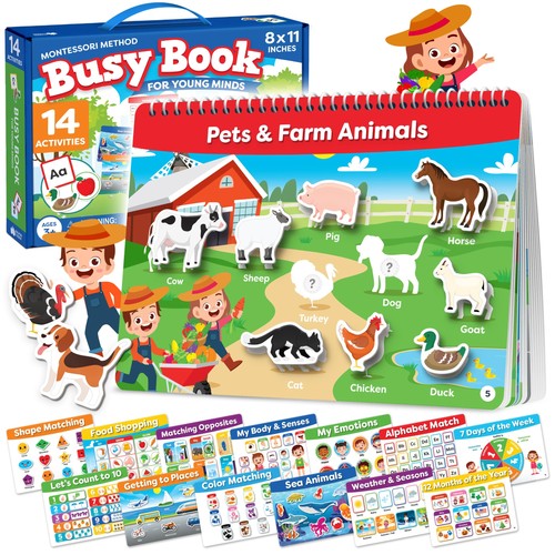 Libro occupato montessori per - libro,