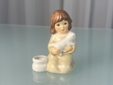 Statua Goebel porcellana angelo portacandele 7,5 cm. 1 scelta. Ottime condizioni