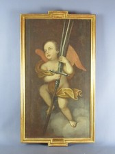 Antico quadro angelo putto con