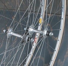 Mozzo Pista Campagnolo Record 700c Vintage Bici Pista RUOTE Fiamme Cerchi Bicicletta