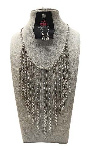 Collana argento con - argento, frange