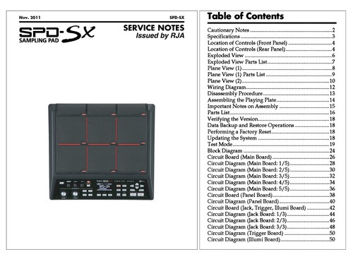 Roland spd service manual - spd-sx,