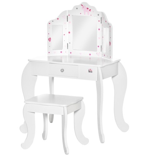 Homcom set toeletta - toeletta, trucco