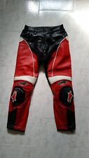 Pantaloni in pelle per tuta moto racing marca Alpinestars colore Nero/rosso