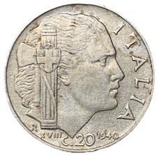 20 CENTESIMI 1940 XVIII -