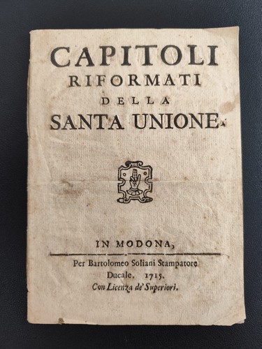Libro antico modena 1715 - modena, santa
