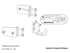 Gancio di traino Westfalia per MERCEDES-BENZ CLASSE M (W163) ML 313179 usato
