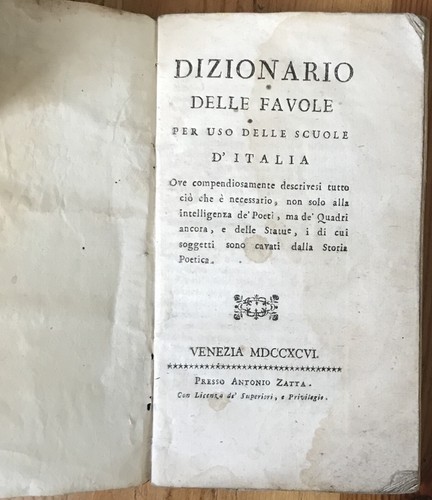Dizionario delle favole per - delle,