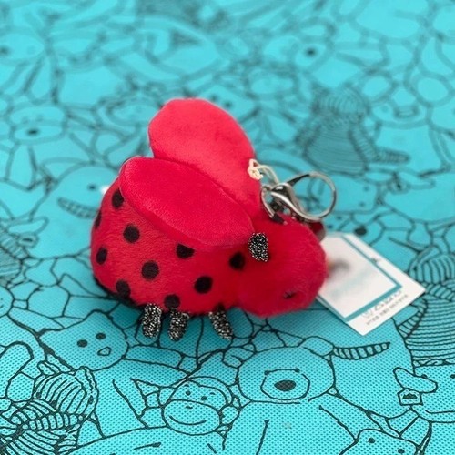 Coccinella peluche portachiavi - coccinella,
