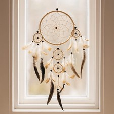 Acchiappasogni con Piume Artigianale – Ø 17 cm Lunghezza 55 cm –0109251405