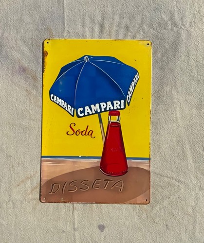 Insegna metallo campari - insegna,