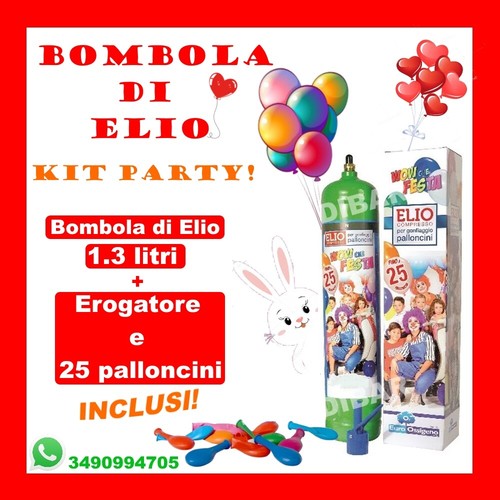 Bombola gas elio compresso - di,