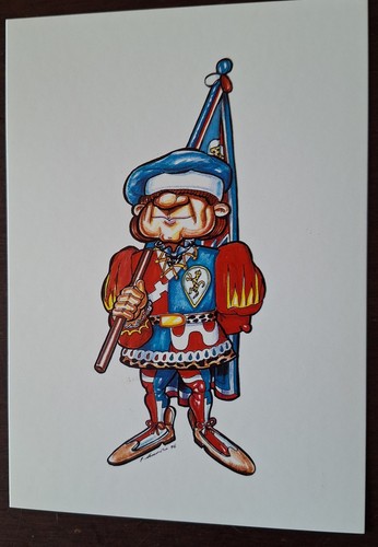 Cartolina alfiere contrada - alfiere,