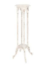 Mobile Alzata Alzatina in legno di Mogano a torciglione bianco altezza 1 metro