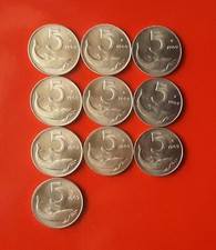 LOTTO DI 10 MONETE DA 5 LIRE