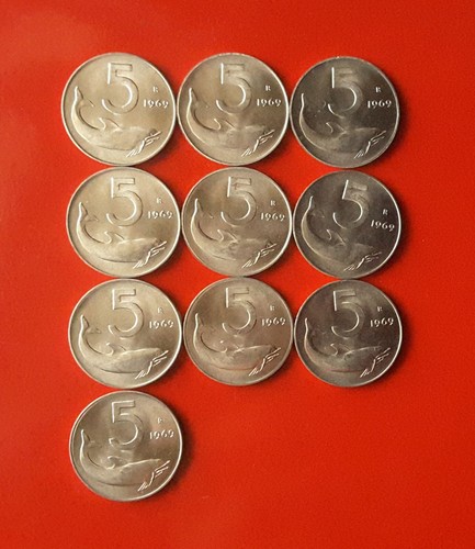 Lotto monete 5 lire - monete,