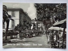 BORDIGHERA Corso Italia bar Imperia vecchia cartolina