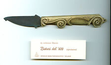 Storia degli strumenti chirurgici: BISTURI del '600. Riproduzione anni '70 