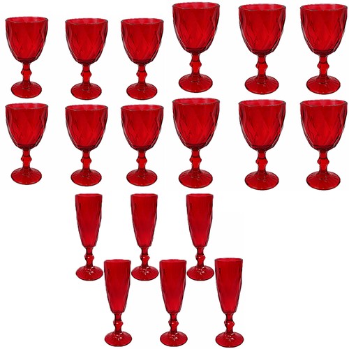 Set bicchieri rossi - set, calice