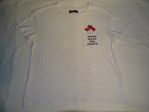 Shirt bershka bianca scritta - bershka,